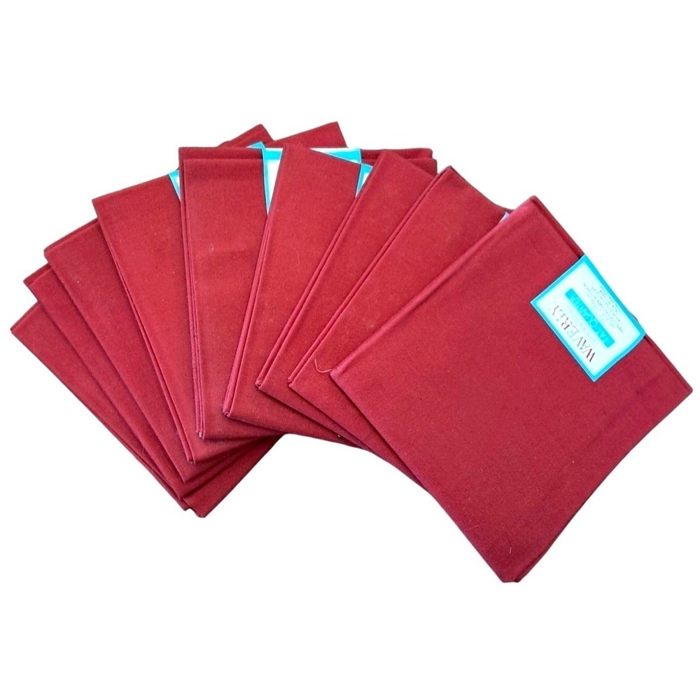 Traditional Waverly Fat Quarter Fabric 8pc Bundle Red 18x21 Cotton Solid